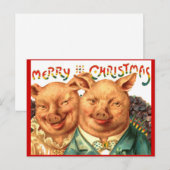 Het vrolijke Art. van het Briefkaart van het Paar (Voorkant / Achterkant)