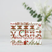 Het vrolijke Briefkaart van de Cirkel van Kerstmis (Staand voorkant)