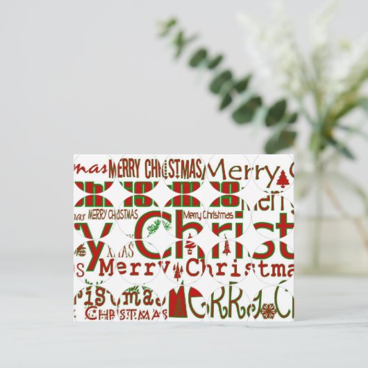 Het vrolijke Briefkaart van de Cirkel van Kerstmis (Staand voorkant)