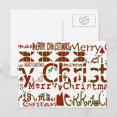 Het vrolijke Briefkaart van de Cirkel van Kerstmis (Voorkant / Achterkant)