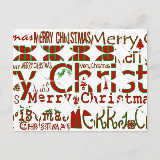 Het vrolijke Briefkaart van de Cirkel van Kerstmis (Voorkant)