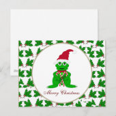 Het vrolijke Briefkaart van de Kikker van Kerstmis (Voorkant / Achterkant)