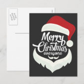 het vrolijke briefkaart van het Kerstmis gelukkige (Voorkant / Achterkant)