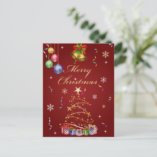 Het vrolijke Briefkaart van Kerstmis (Staand voorkant)