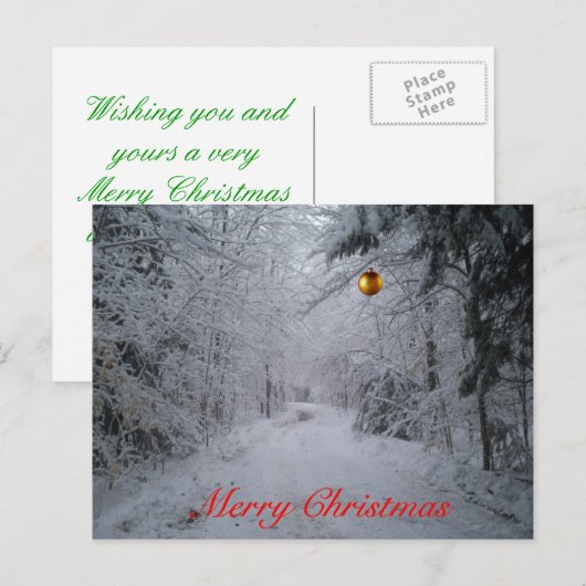 Het vrolijke briefkaart van Kerstmis (Voorkant / Achterkant)