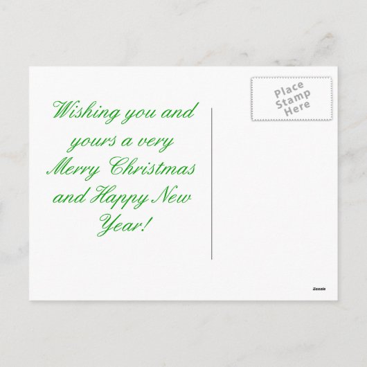 Het vrolijke briefkaart van Kerstmis (Achterkant)