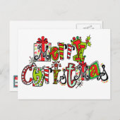 Het vrolijke Briefkaart van Kerstmis (Voorkant / Achterkant)