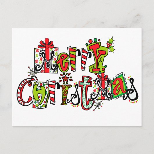 Het vrolijke Briefkaart van Kerstmis (Voorkant)