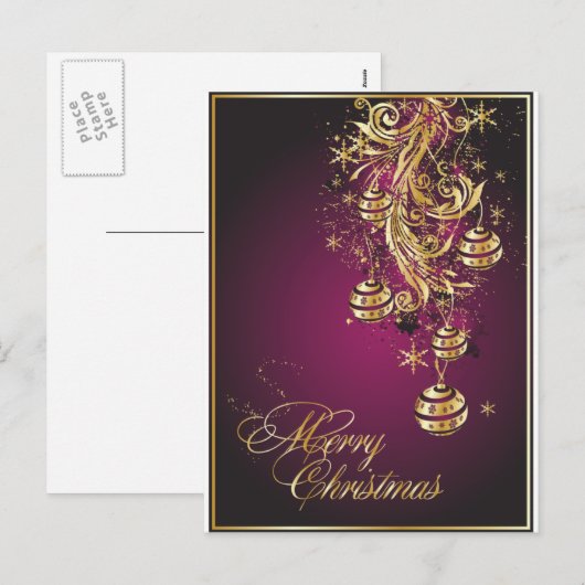 Het vrolijke Briefkaart van Kerstmis (Voorkant / Achterkant)