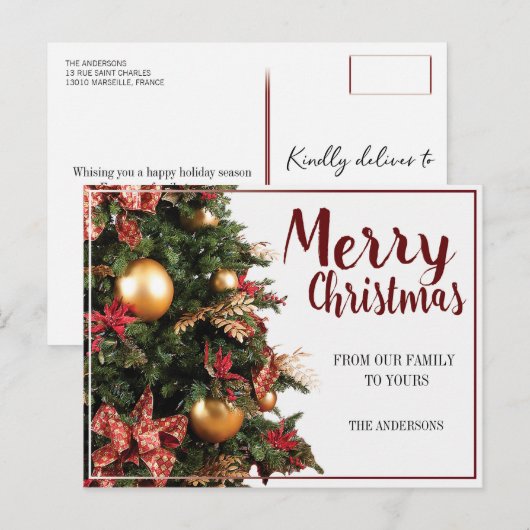 Het vrolijke Briefkaart van Kerstmis (Voorkant / Achterkant)