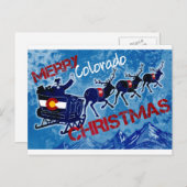 Het vrolijke briefkaart van Kerstmis van Colorado (Voorkant / Achterkant)