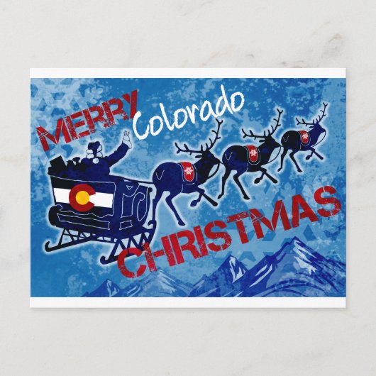 Het vrolijke briefkaart van Kerstmis van Colorado (Voorkant)