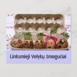 Het vrolijke Briefkaart van Pasen van de Mensen