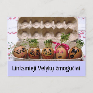 Het vrolijke Briefkaart van Pasen van de Mensen