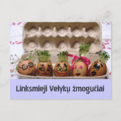 Het vrolijke Briefkaart van Pasen van de Mensen (Voorkant)