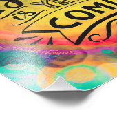 Het vrolijke en kleurrijke beste is nog niet berei foto afdruk (Hoek)