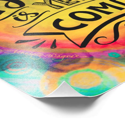 Het vrolijke en kleurrijke beste is nog niet berei foto afdruk (Hoek)