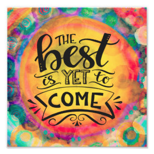 Het vrolijke en kleurrijke beste is nog niet berei foto afdruk