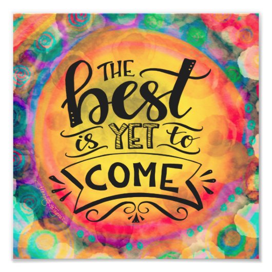 Het vrolijke en kleurrijke beste is nog niet berei foto afdruk (Voorkant)