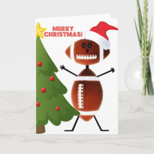 Het vrolijke Football van Kerstmis Feestdagen Kaart