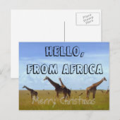 Het vrolijke Hallo van Kerstmis van Afrika Hakuna Feestdagenkaart (Voorkant / Achterkant)