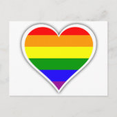 Het vrolijke hart van de trotsregenboog briefkaart (Voorkant)