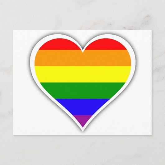 Het vrolijke hart van de trotsregenboog briefkaart (Voorkant)