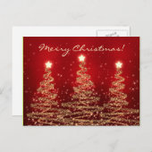 Het vrolijke het Fonkelen van Kerstmis Elegante Feestdagenkaart (Voorkant / Achterkant)