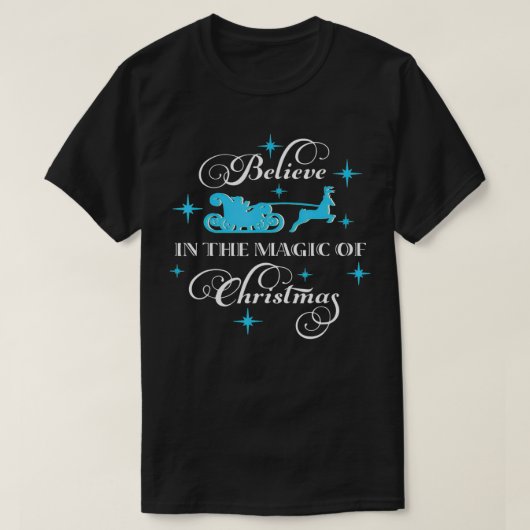 Het vrolijke kerstmotief gelooft in de Magic of Ch T-shirt (Design voorkant)