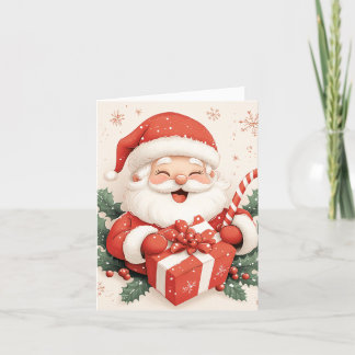 Het vrolijke moment van de Kerstman Feestdagen Kaart