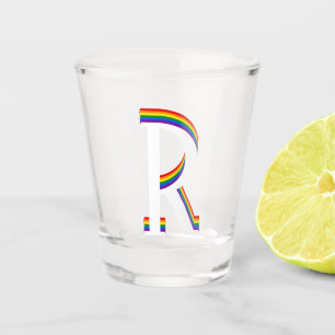 Het Vrolijke Monogram R van de Douane van de Vlag Shot Glas