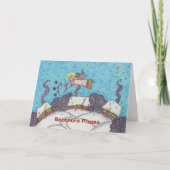 Het vrolijke Oekraïense VolksArt. van de Engel Feestdagen Kaart (Voorkant)