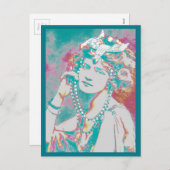 Het vrolijke Ontwerp van Epoque van de Schoonheid Feestdagenkaart (Voorkant / Achterkant)