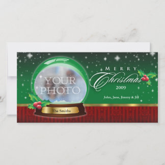 Het vrolijke Personaliseerbare Wereldbol van de Feestdagenkaart