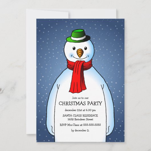 Het vrolijke sneeuwmannen kerstfeest kaart (Voorkant)