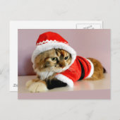 Het vrolijke van de het katkat van Kerstmis Feestdagenkaart (Voorkant / Achterkant)