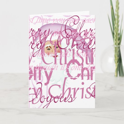 Het vrolijke Wenskaart van de Kerstman van Feestdagen Kaart (Voorkant)