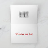 Het vrolijke Wenskaart van Kerstmis - SneeuwBos Feestdagen Kaart (Binnen)