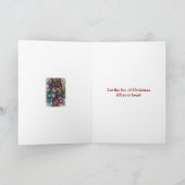 Het vrolijke Wenskaart van Kerstmis - Verfraaide Feestdagen Kaart (Binnen)