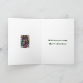Het vrolijke Wenskaart van Kerstmis - Verfraaide Feestdagen Kaart (Binnen)