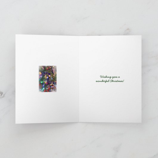 Het vrolijke Wenskaart van Kerstmis - Verfraaide Feestdagen Kaart (Binnen)