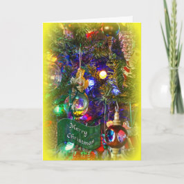 Het vrolijke Wenskaart van Kerstmis - Verfraaide Feestdagen Kaart