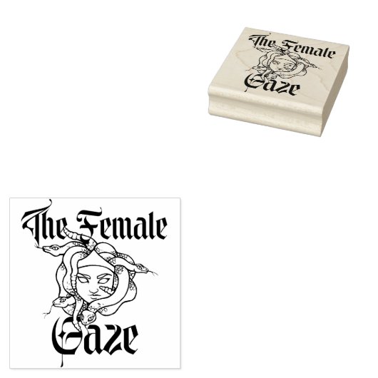 Het Vrouw Gaze Medusa Gorgon Feminist Rubberstempel (Gestempeld)