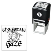 Het Vrouw Gaze Medusa Slangen Feministische Humor Zelfinktende Stempel (In situ)