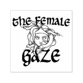Het Vrouw Gaze Medusa Slangen Feministische Humor Zelfinktende Stempel (Design)