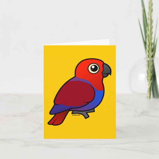 Het vrouw van de Papegaai van Eclectus Kaart (Voorkant)