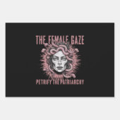 Het Vrouw versteent het patriarchaat Medusa Inpakpapier Vel (Voorkant)
