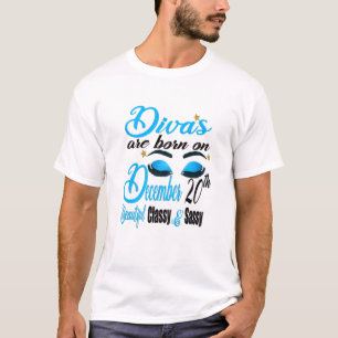 Het vrouwelijk doek wordt geboren op 20 december. t-shirt