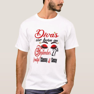 Het vrouwelijk doek wordt geboren op 27 september. t-shirt