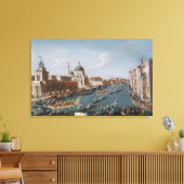Het vrouwendag op het Grote Kanaal, Venetië Canvas Afdruk (Insitu (Woonkamer))